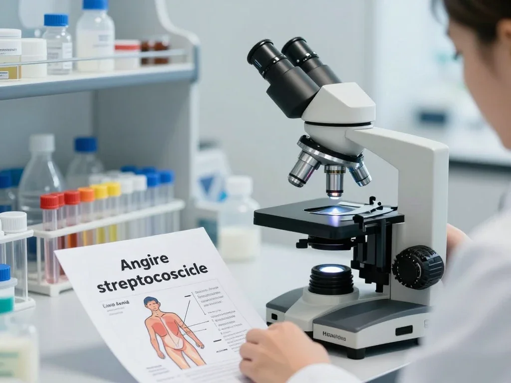 Contexte professionnel illustrant « Angine streptococcique »