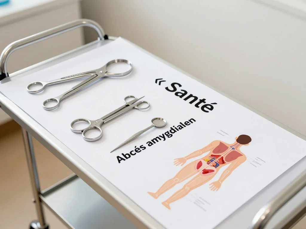 Contexte professionnel illustrant « Abcès amygdalien »