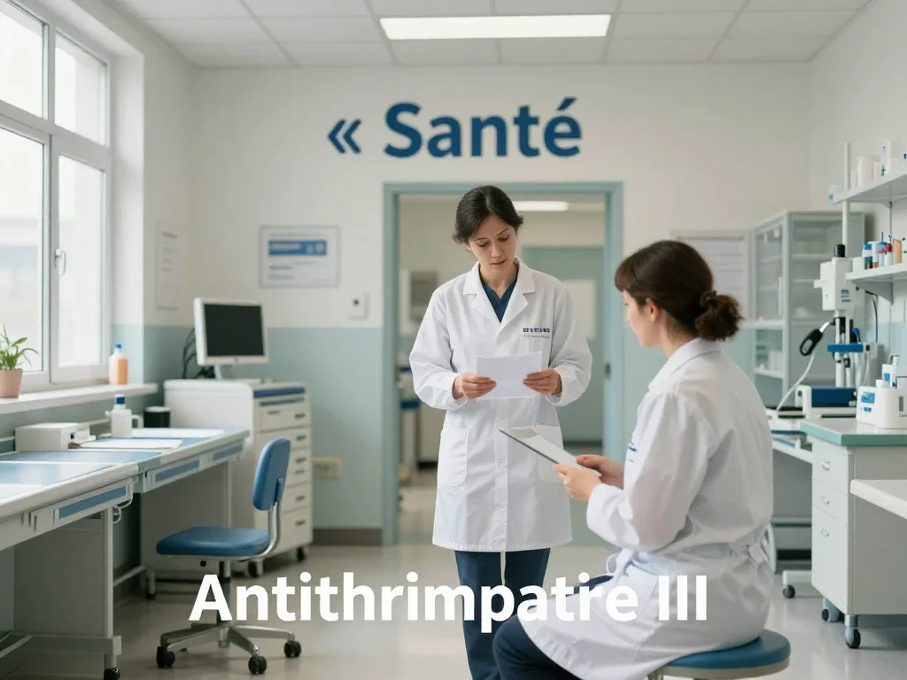 Contexte professionnel illustrant « Antithrombine III »