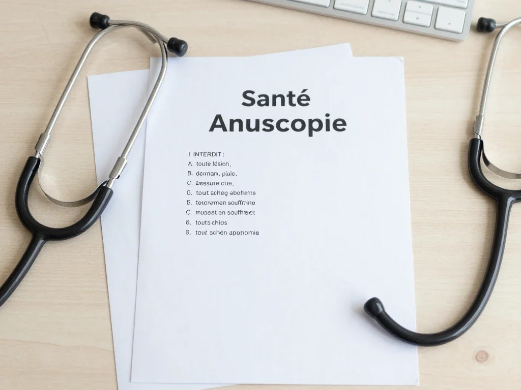 Contexte professionnel illustrant « Anuscopie »