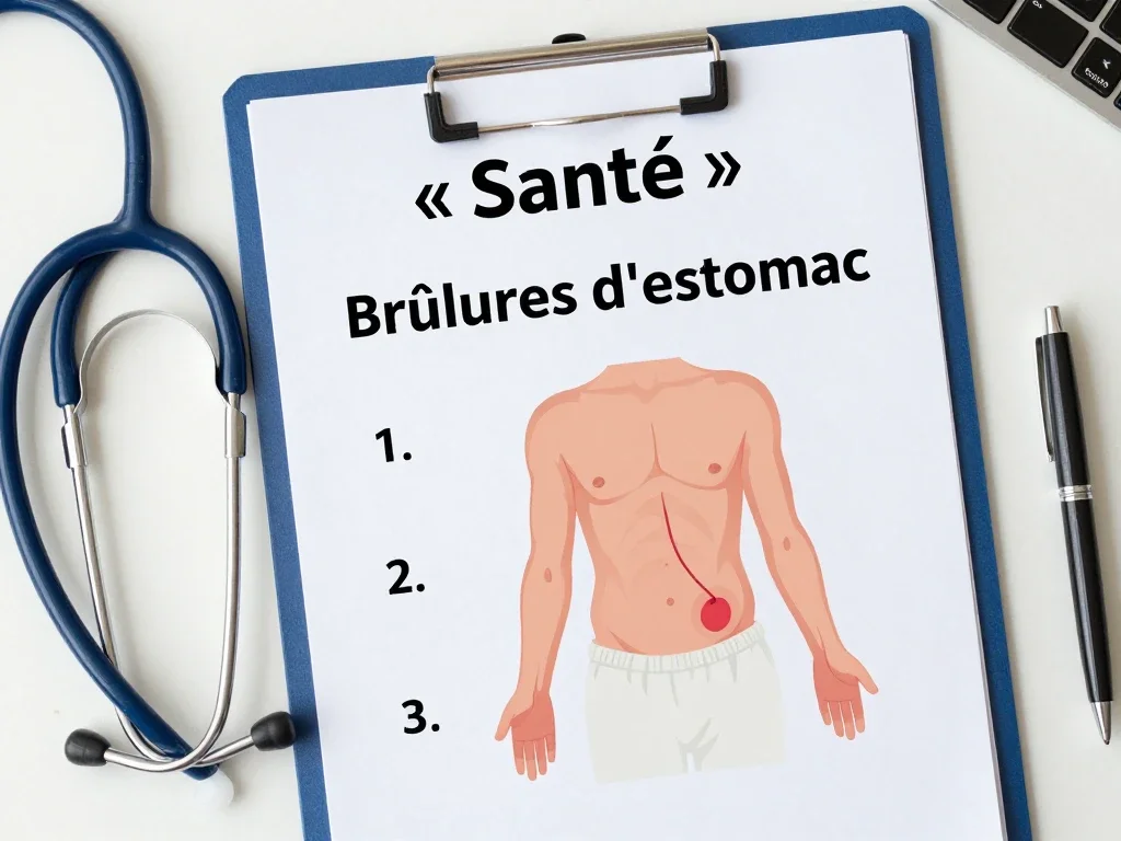 Contexte professionnel illustrant « Brûlures d'estomac »