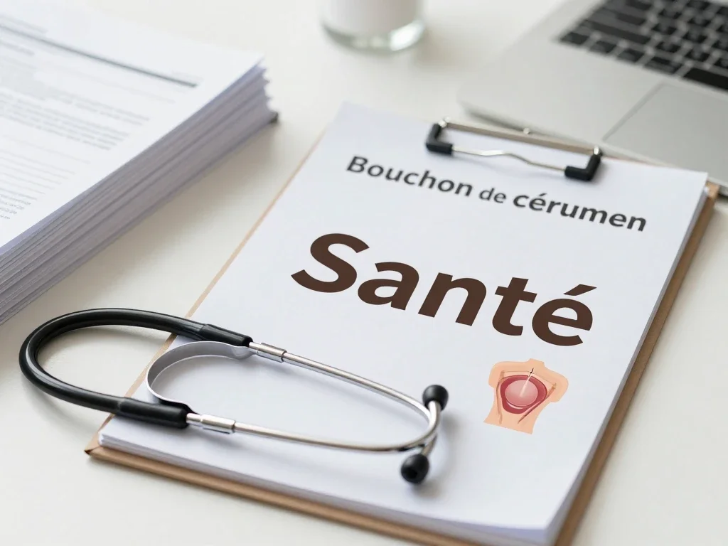 Contexte professionnel illustrant « Bouchon de cérumen »