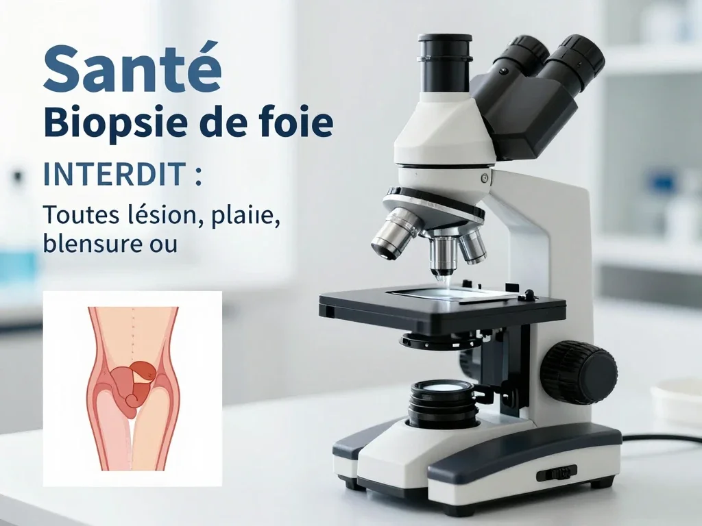 Contexte professionnel illustrant « Biopsie du foie »
