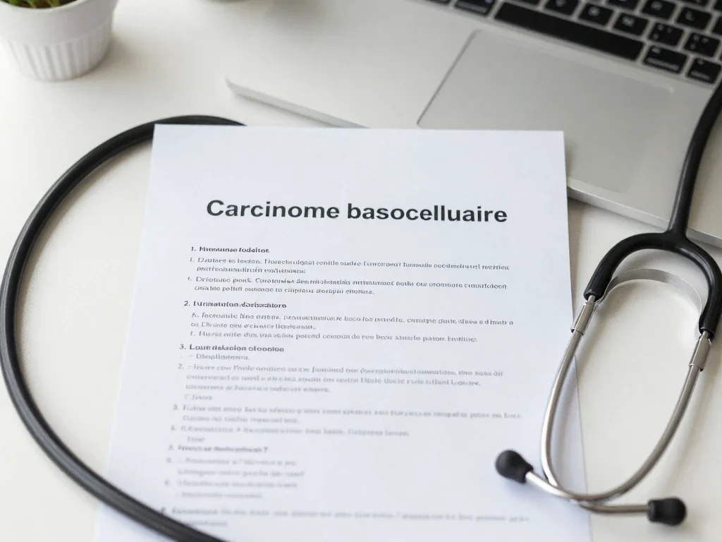 Contexte professionnel illustrant « Carcinome basocellulaire »
