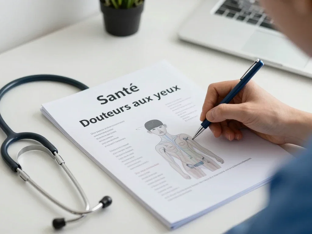 Contexte professionnel illustrant « Douleurs aux yeux »