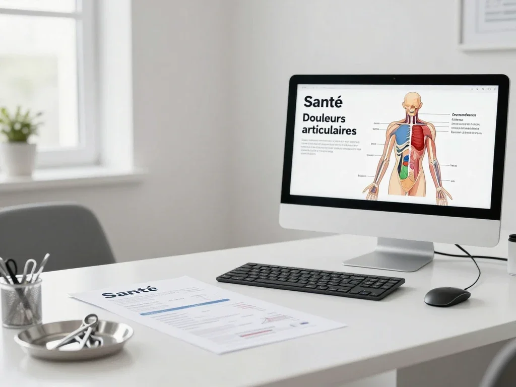 Contexte professionnel illustrant « Douleurs articulaires »