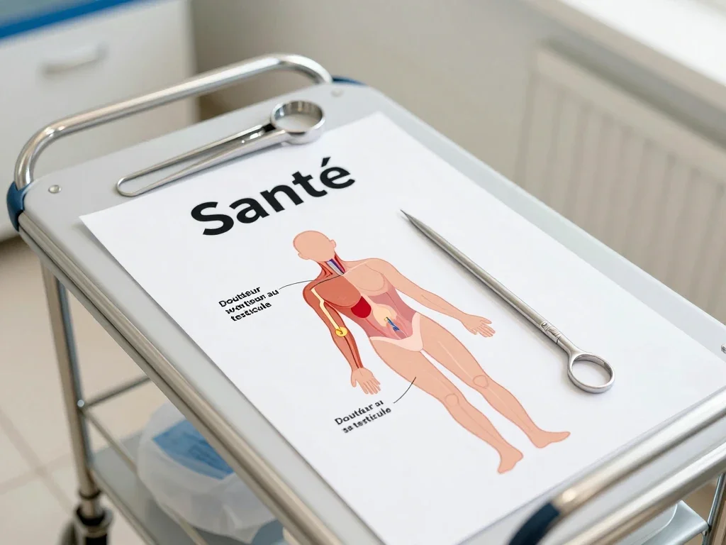 Contexte professionnel illustrant « Douleur au testicule »