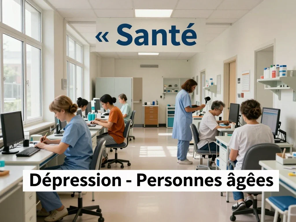 Contexte professionnel illustrant « Dépression - Personnes âgées »