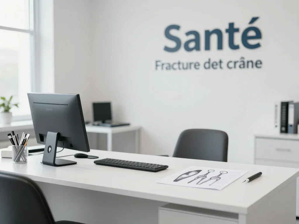 Contexte professionnel illustrant « Fracture du crâne »