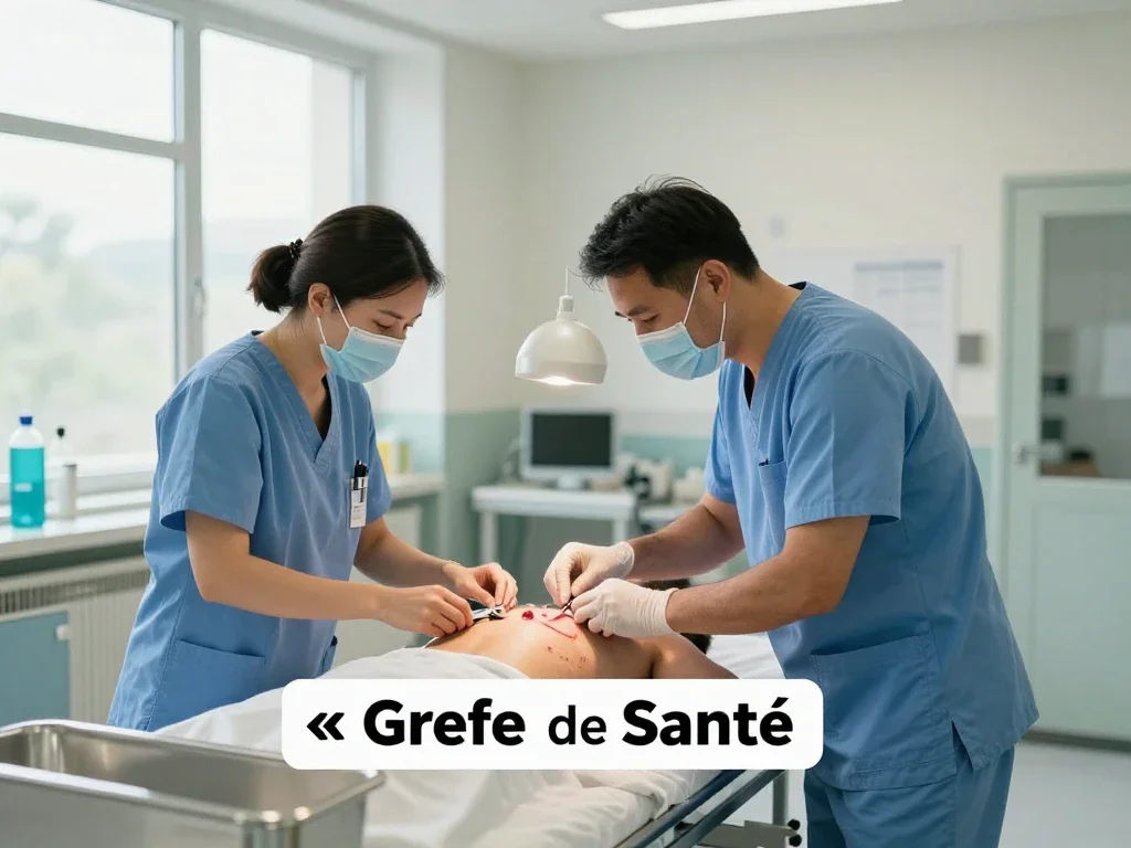 Contexte professionnel illustrant « Greffe de peau »