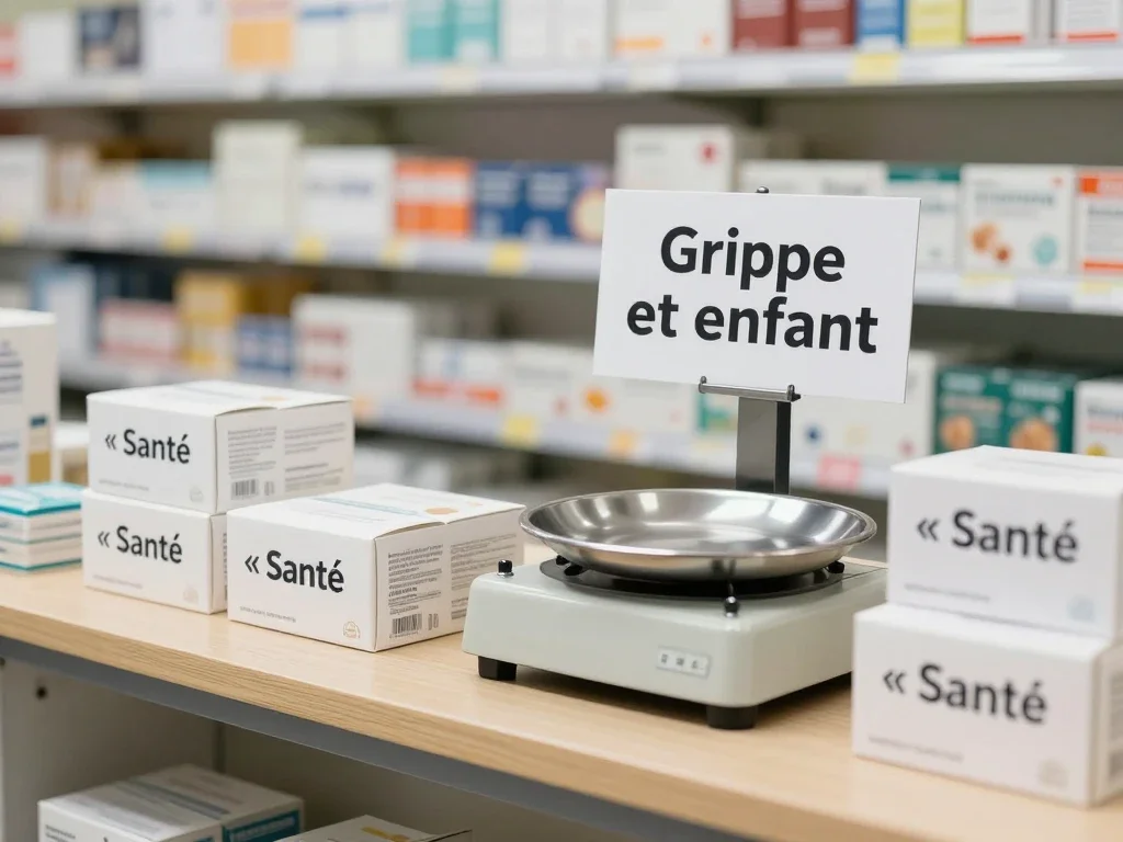 Contexte professionnel illustrant « Grippe et enfant »