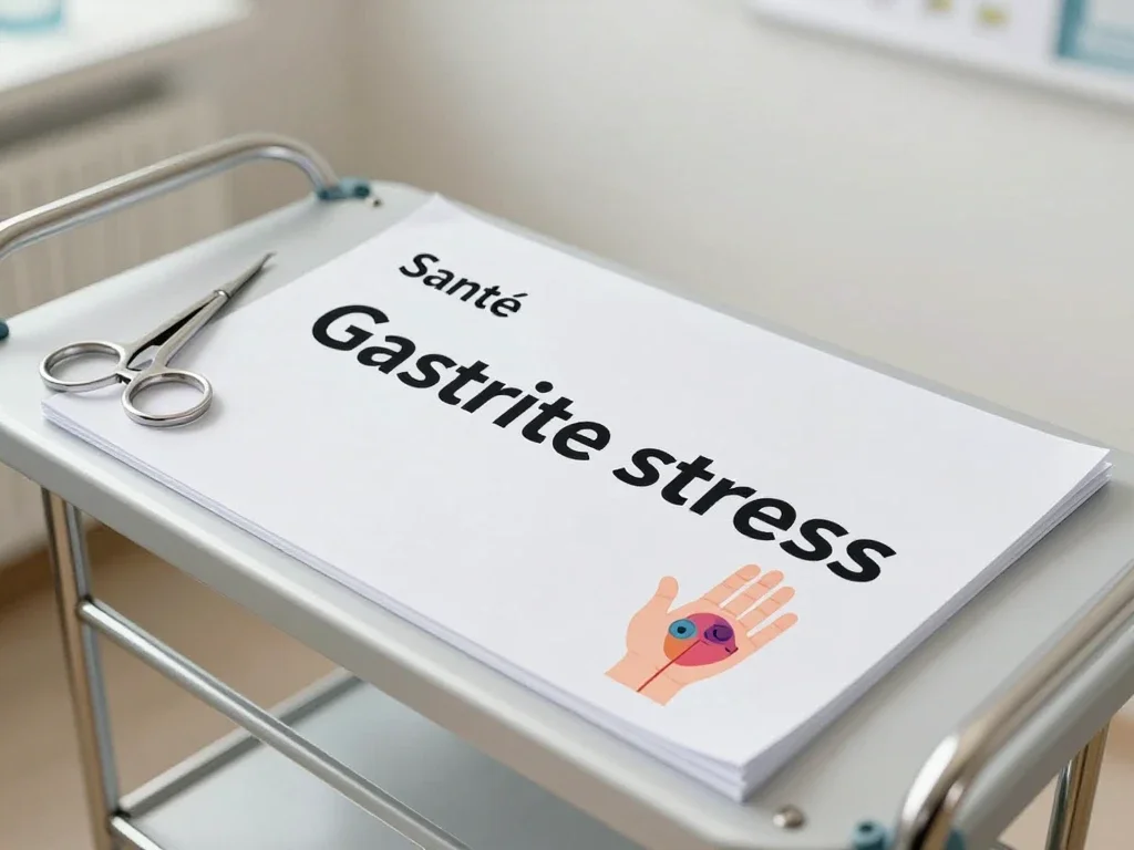 Contexte professionnel illustrant « Gastrite stress »