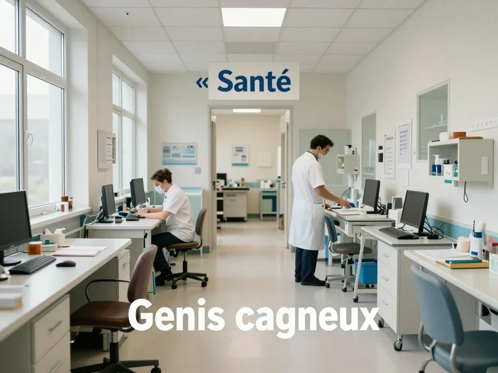 Contexte professionnel illustrant « Genoux cagneux »