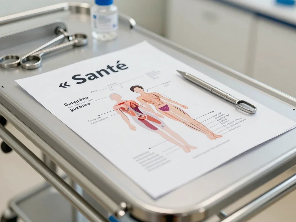 Contexte professionnel illustrant « Gangrène gazeuse »