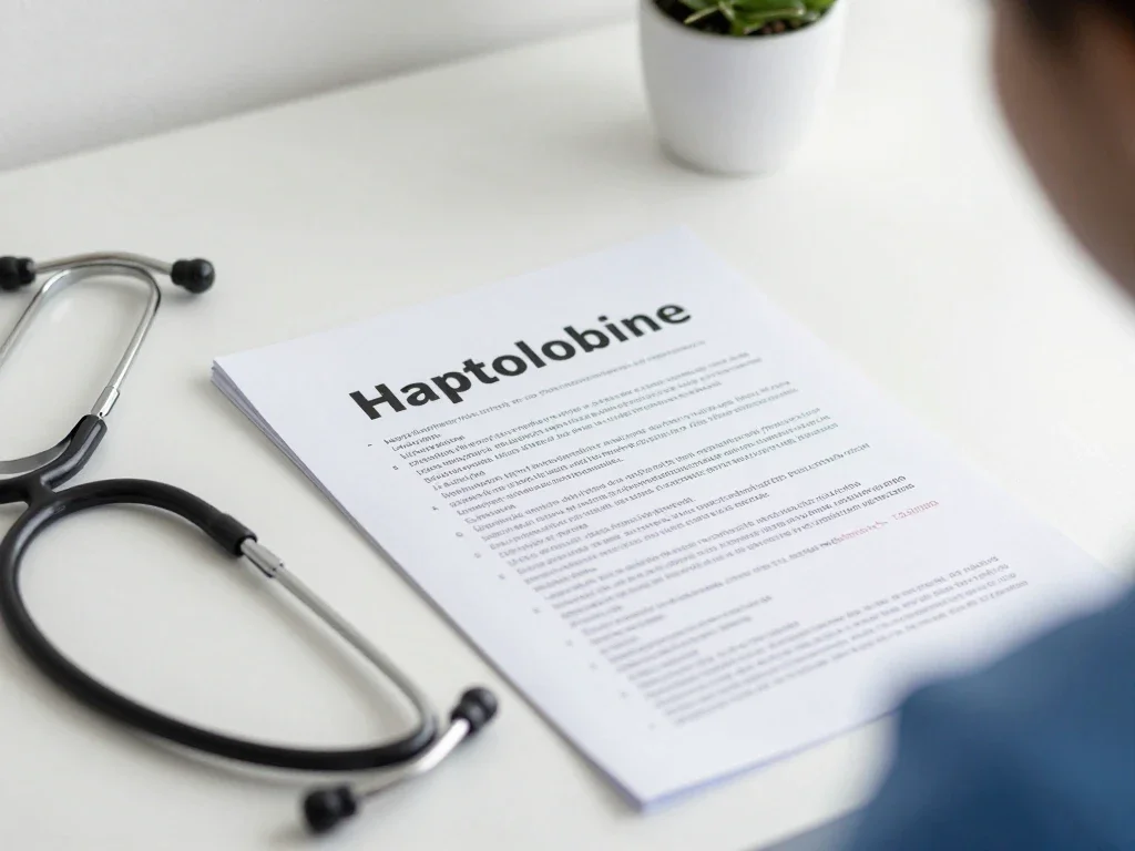 Contexte professionnel illustrant « Haptoglobine »