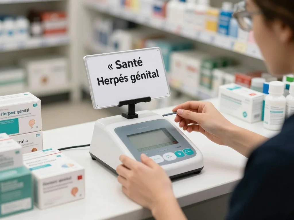Contexte professionnel illustrant « Herpès génital »