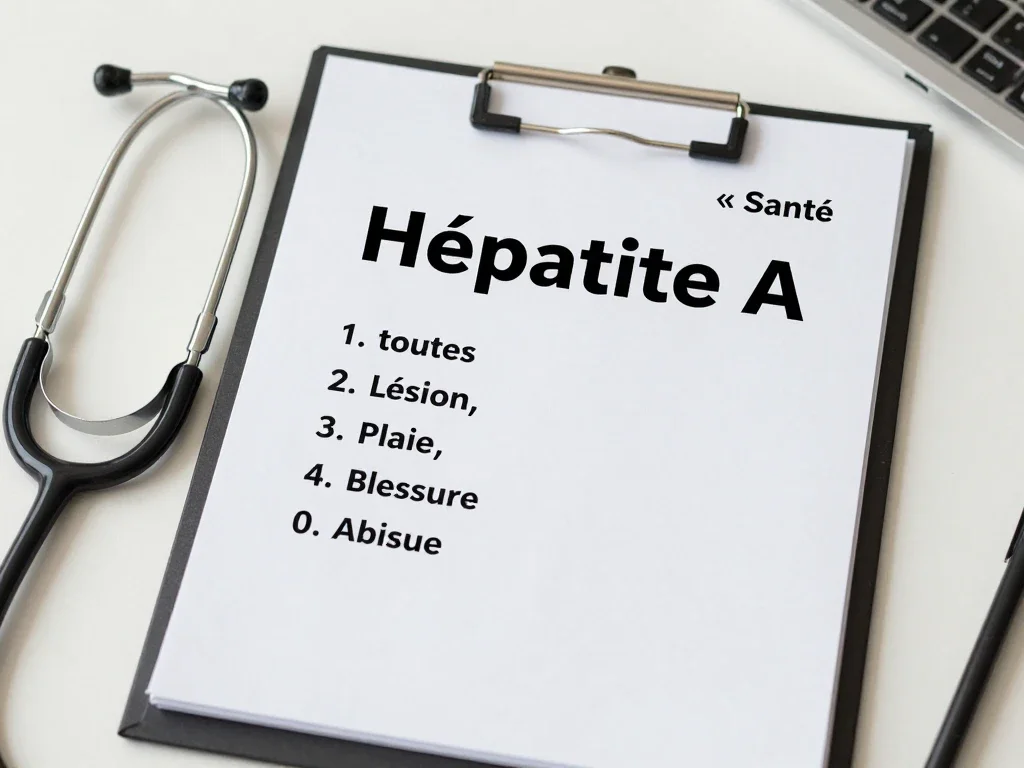 Contexte professionnel illustrant « Hépatite A »
