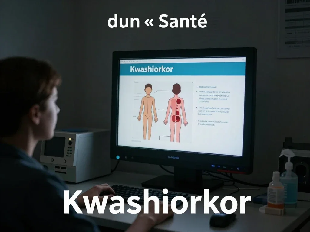 Contexte professionnel illustrant « Kwashiorkor »