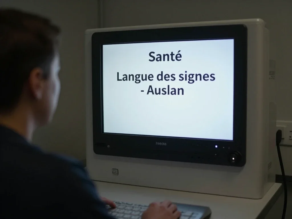 Contexte professionnel illustrant « Langue des signes - Auslan »