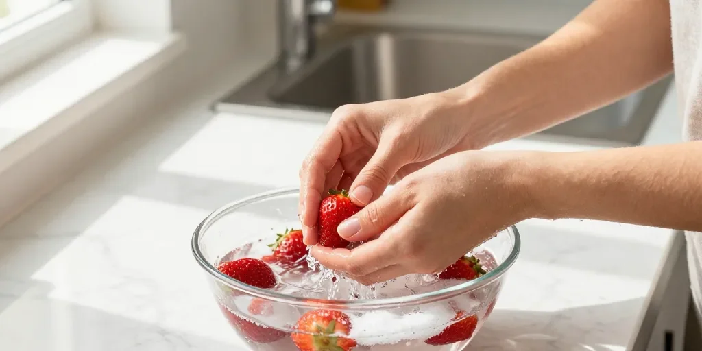 Laver des fraises : les 3 méthodes saines pour retirer les pesticides