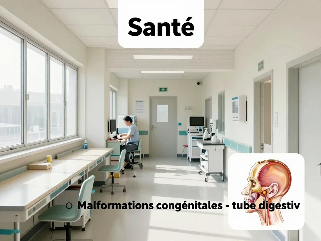 Contexte professionnel illustrant « Malformations congénitales - tube digestif »