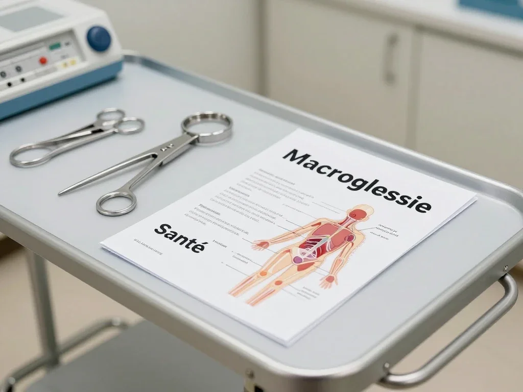 Contexte professionnel illustrant « Macroglossie »