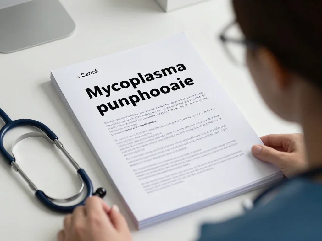Contexte professionnel illustrant « Mycoplasma pneumoniae »