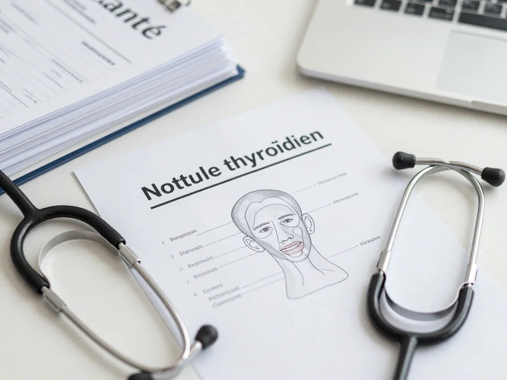 Contexte professionnel illustrant « Nodule thyroïdien »