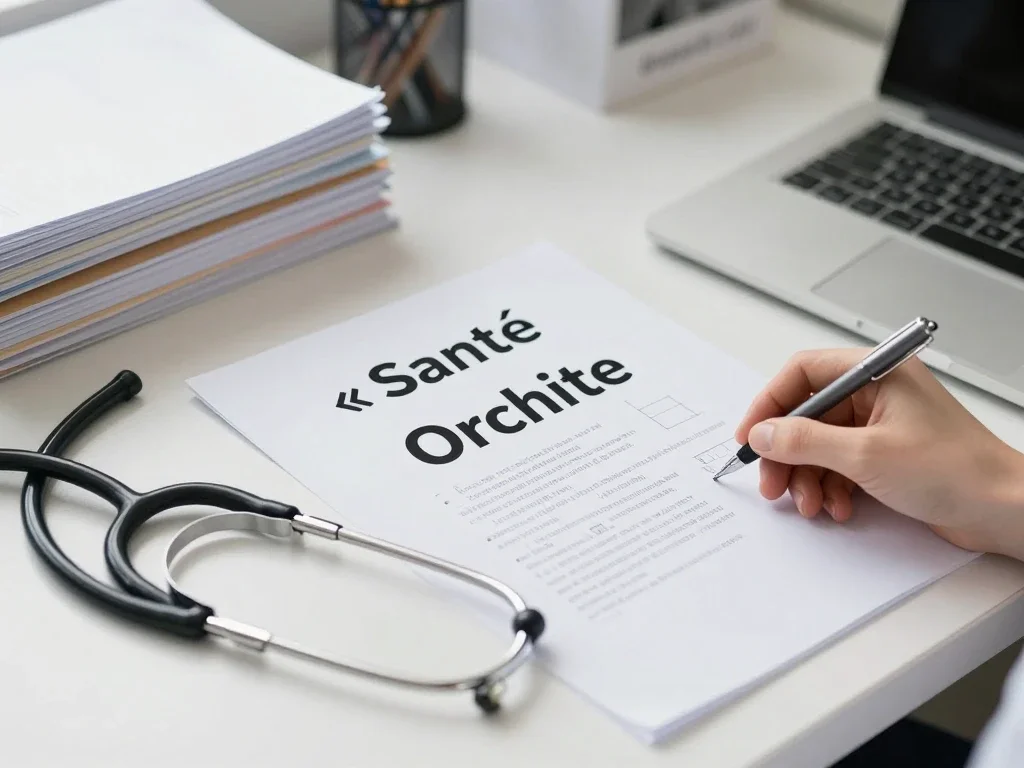 Contexte professionnel illustrant « Orchite »