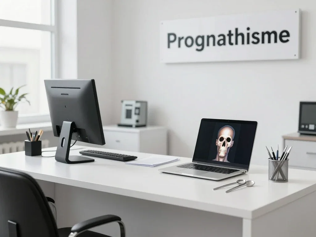 Contexte professionnel illustrant « Prognathisme »