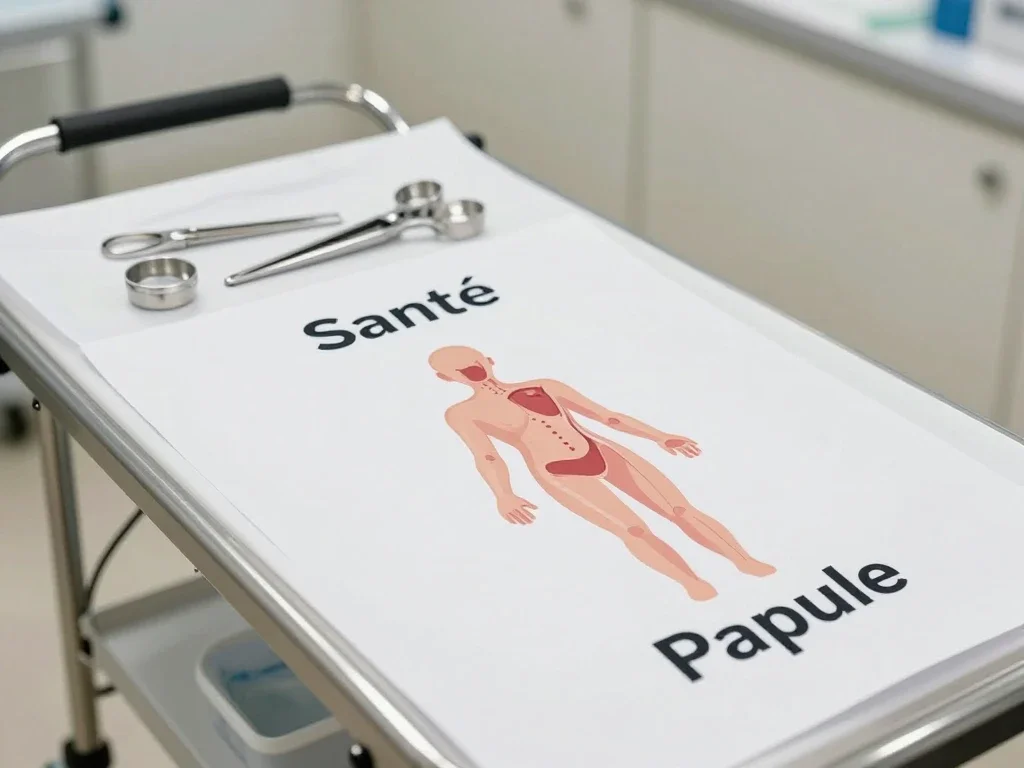 Contexte professionnel illustrant « Papule »