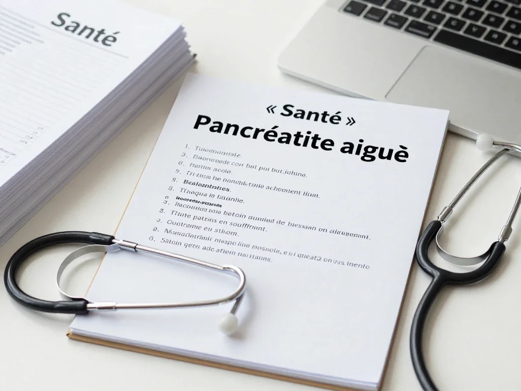 Contexte professionnel illustrant « Pancréatite aiguë »