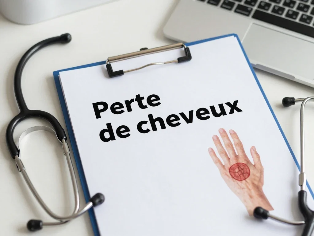 Contexte professionnel illustrant « Perte de cheveux »