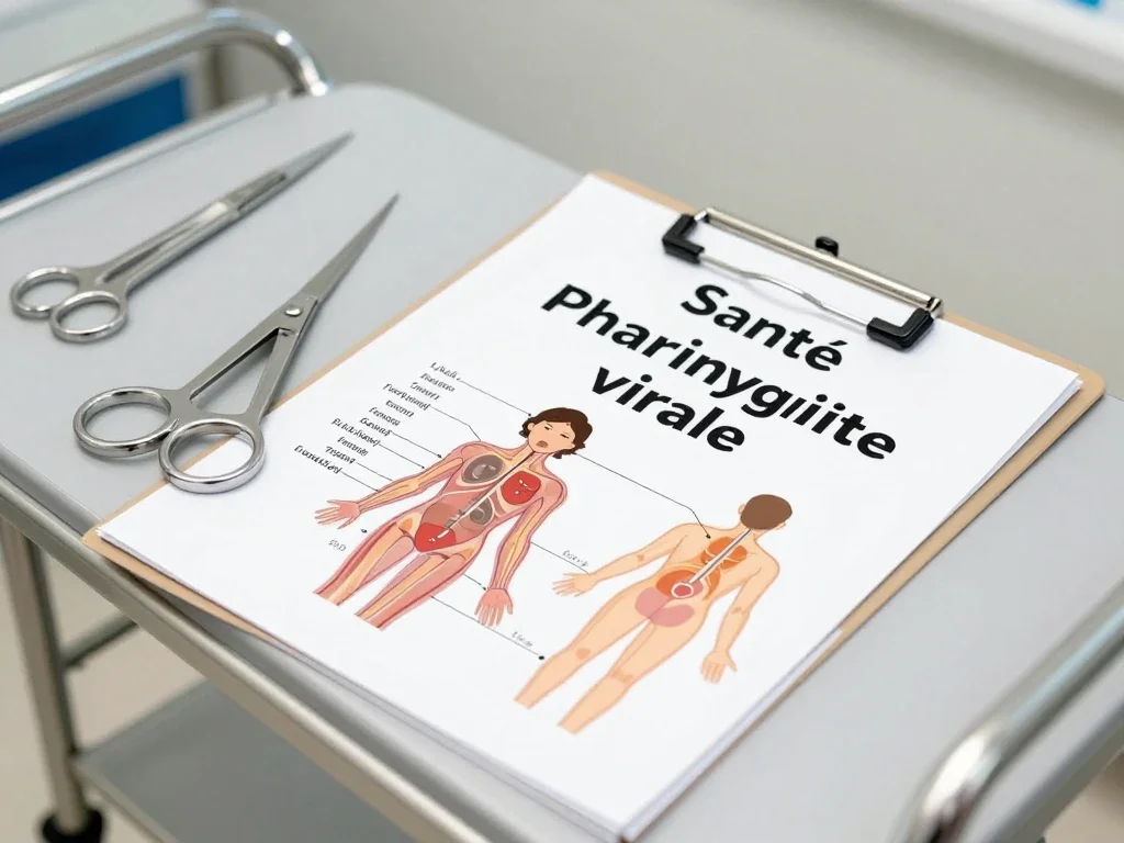 Contexte professionnel illustrant « Pharyngite virale »