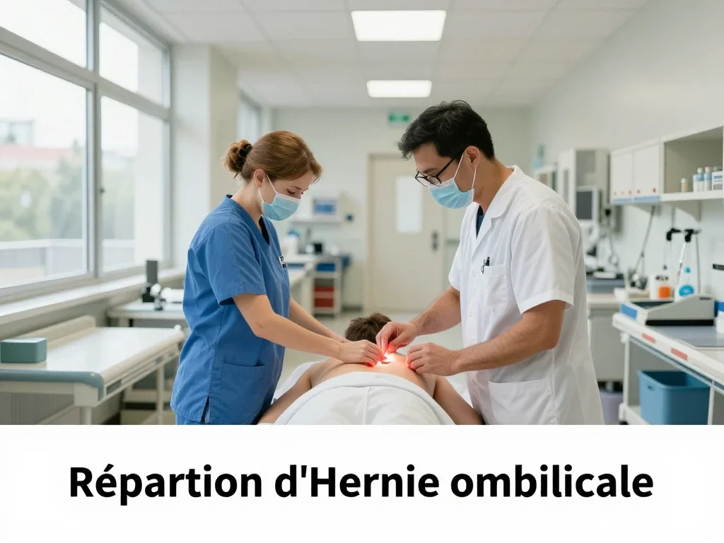 Contexte professionnel illustrant « Réparation d'Hernie ombilicale »
