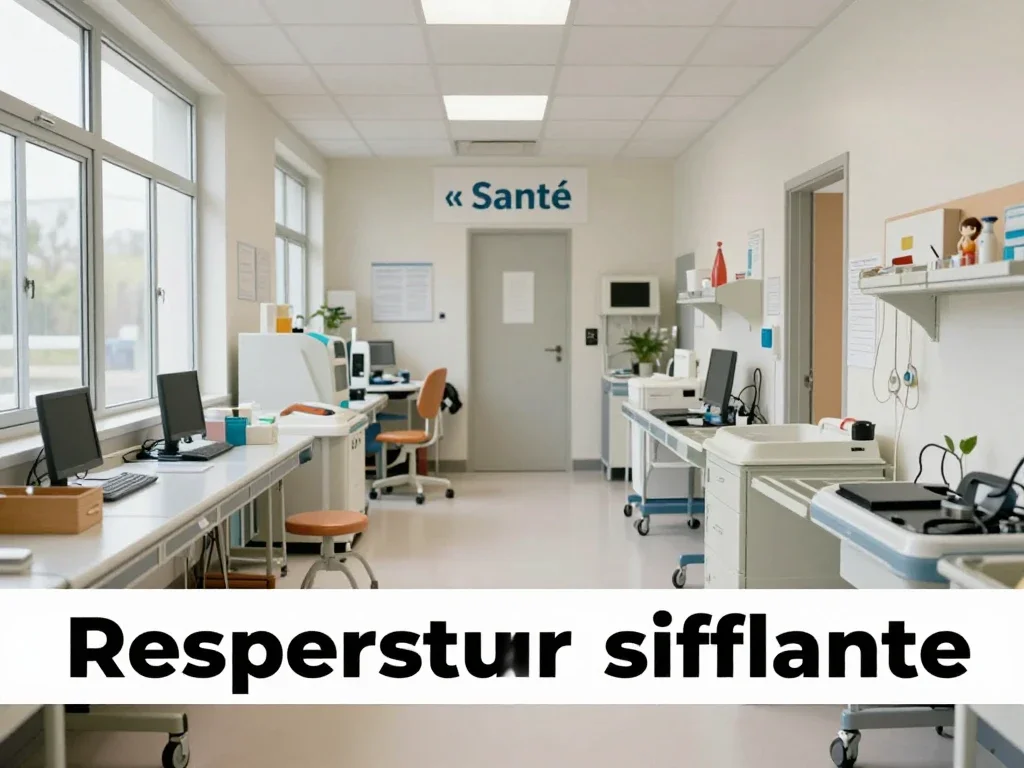 Contexte professionnel illustrant « Respiration sifflante »