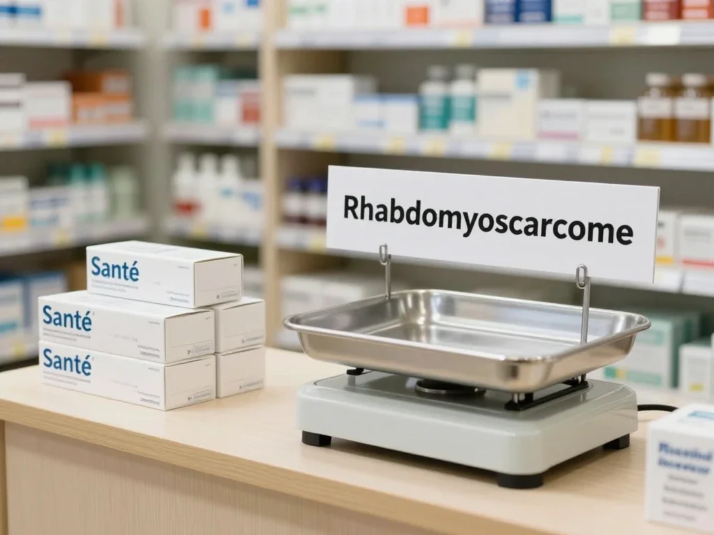 Contexte professionnel illustrant « Rhabdomyosarcome »