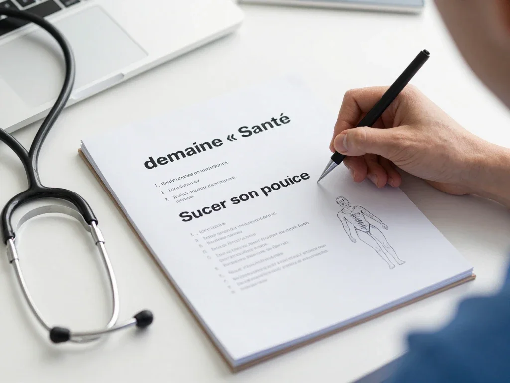 Contexte professionnel illustrant « Sucer son pouce »