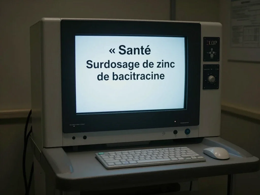 Contexte professionnel illustrant « Surdosage de zinc de bacitracine »