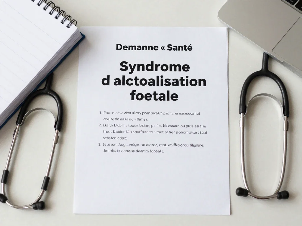 Contexte professionnel illustrant « Syndrome d alcoolisation foetale »