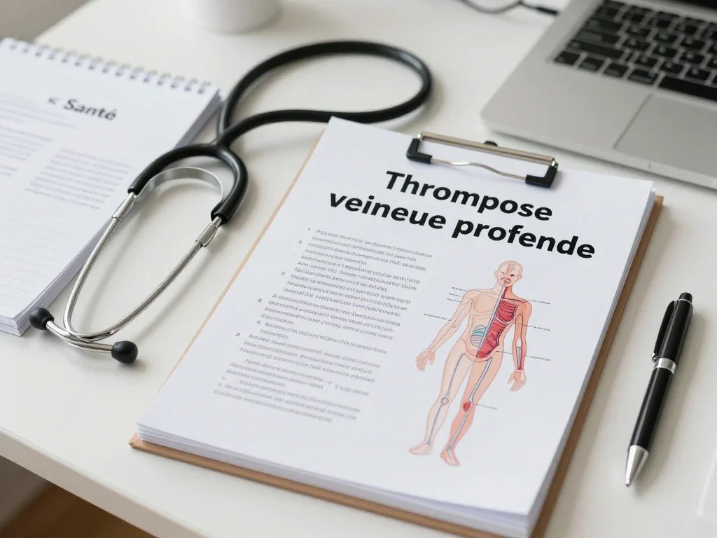 Contexte professionnel illustrant « Thrombose veineuse profonde »