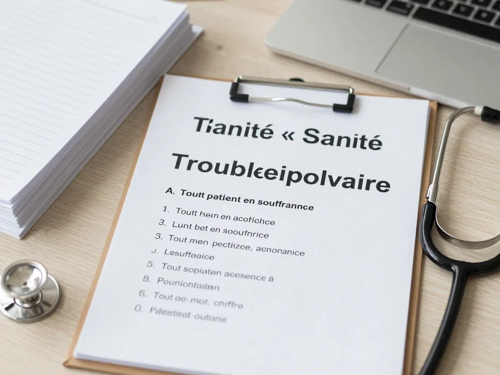 Contexte professionnel illustrant « Trouble bipolaire »