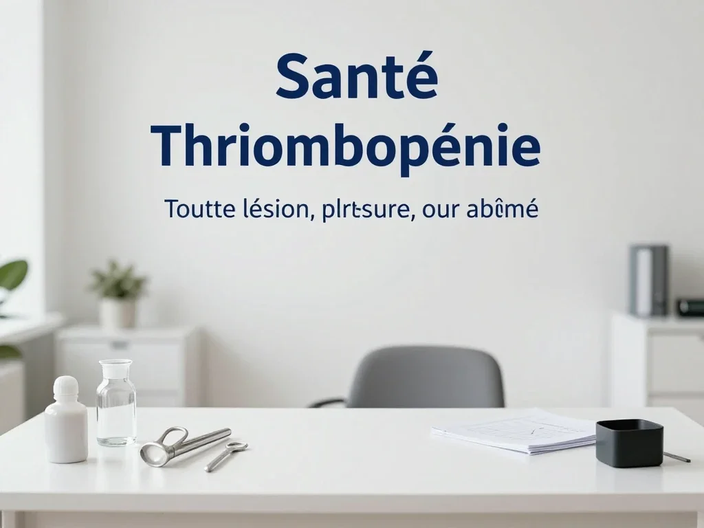 Contexte professionnel illustrant « Thrombopénie »