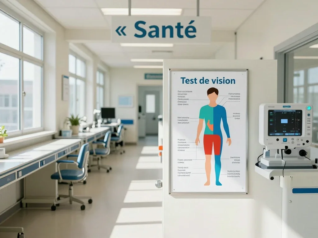Contexte professionnel illustrant « Test de vision des couleurs »