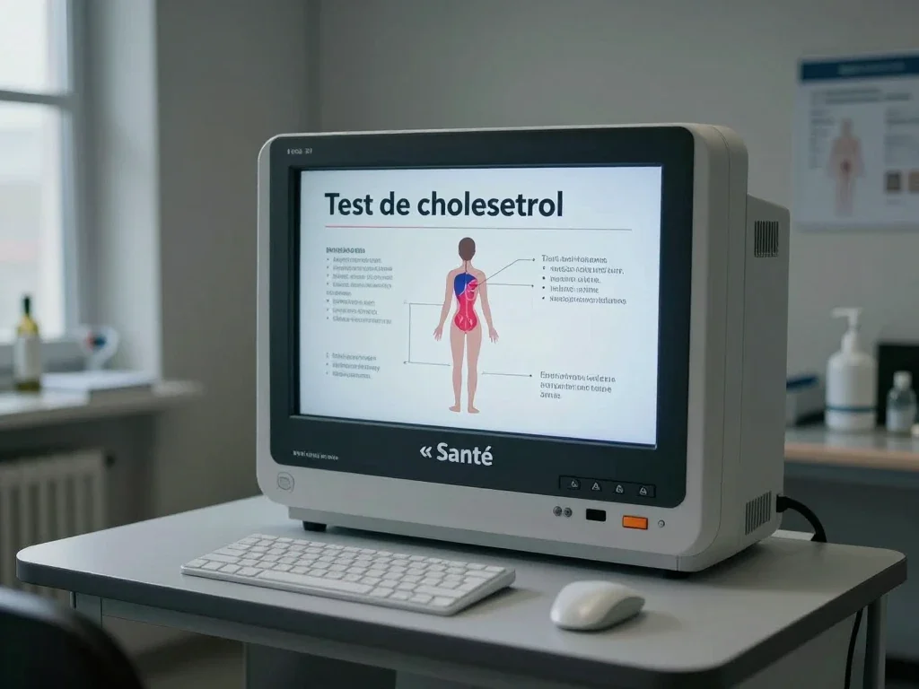 Contexte professionnel illustrant « Test de cholesterol »