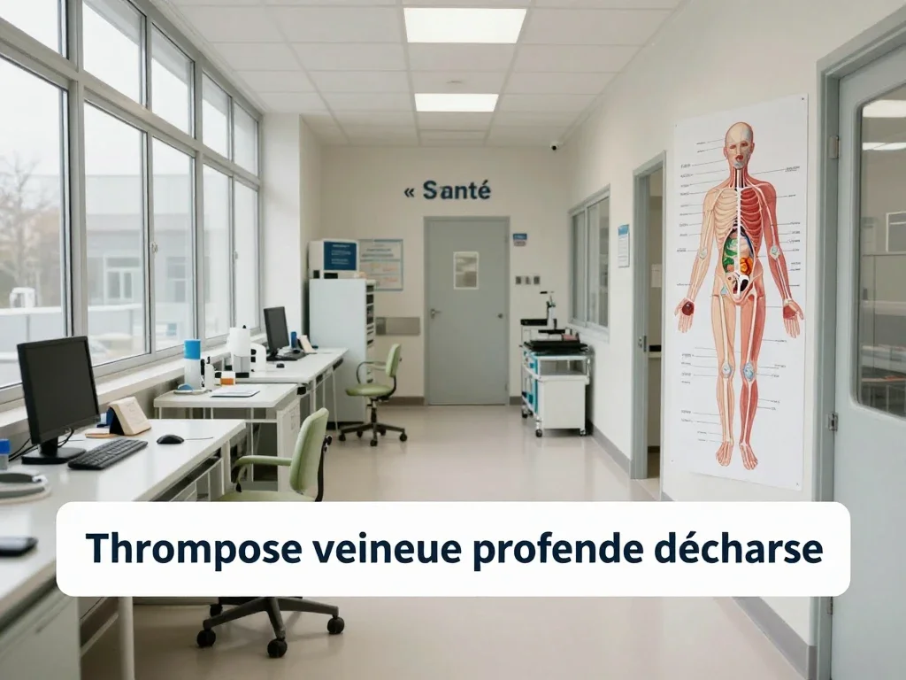 Contexte professionnel illustrant « Thrombose veineuse profonde décharge »