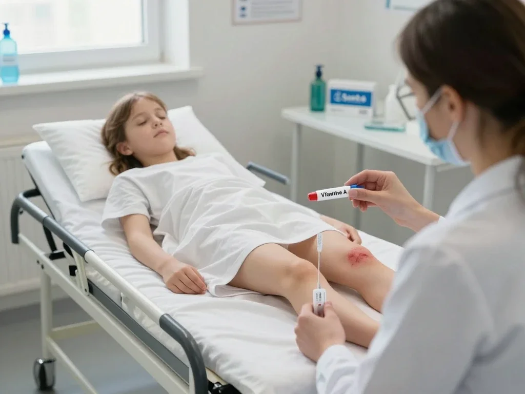 Contexte professionnel illustrant « Vitamine A test »