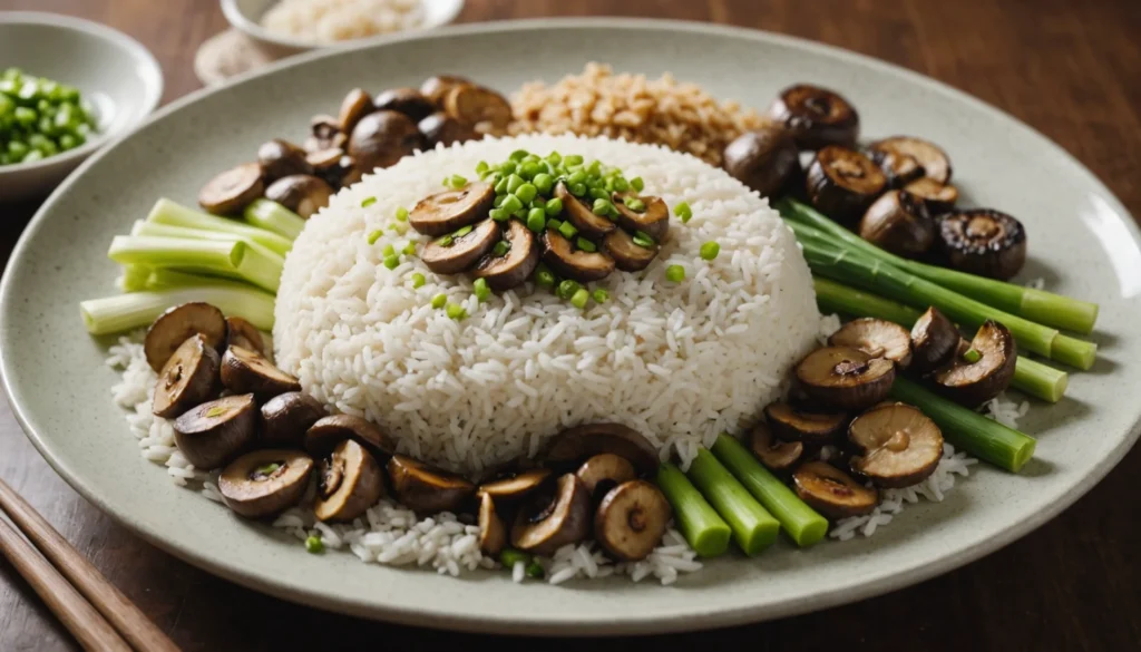 riz poireaux champignons