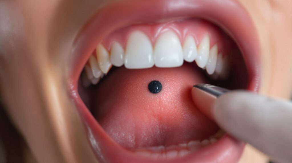 boule noire dans la bouche