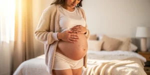 poils sur le ventre enceinte